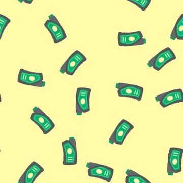 Seamless pattern car motor oil cartoon vector Stock Illustration