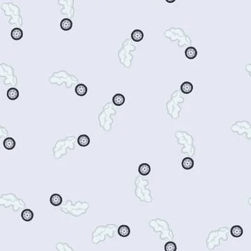 Seamless pattern car wheel generating tire smoke speeding concept イラスト素材