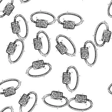 Seamless pattern carat diamond sketch hand drawn Stock Illustration