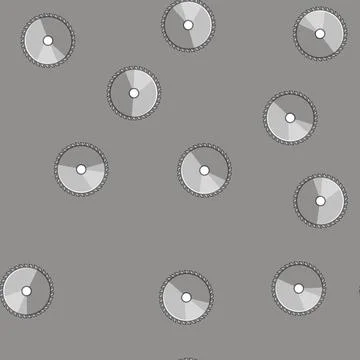 Seamless pattern carbide circular saw blade cartoon vector Stock Illustration