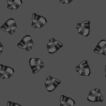Seamless pattern carbon coal ore cartoon vector Illustrazione stock