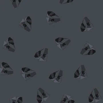Seamless pattern carbon coal ore cartoon vector Stock Illustration