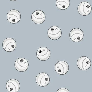 Seamless pattern Carbon monoxide detector sensing dangerous gas at home Ilustración de archivo