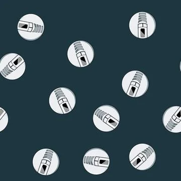 Seamless pattern Carbon monoxide detector emitting alarm signal icon Stock Illustration