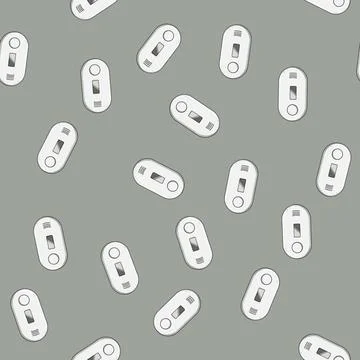 Seamless pattern Carbon monoxide safety detector protecting home environment Stock Illustration