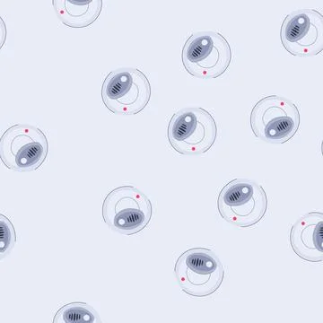 Seamless pattern carbon smoke detector cartoon vector Illustrazione stock