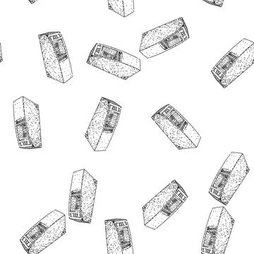 Seamless pattern card atm machine sketch hand drawn Illustrazione stock