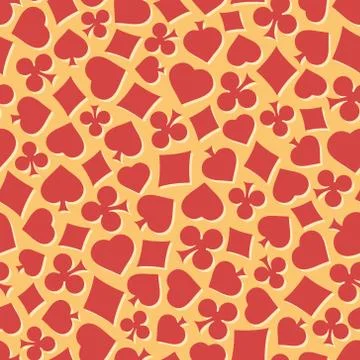 Seamless pattern with card suits Stock Illustration