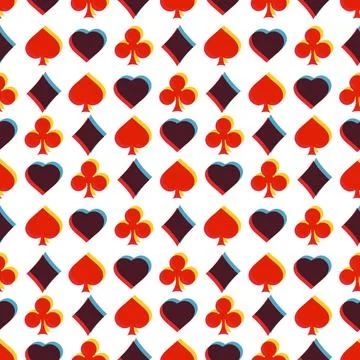 Seamless pattern with card suits. Seamless pattern with card suits. Endles... Stock Photos