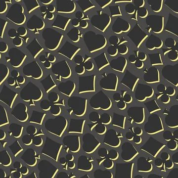 Seamless pattern with card suits. Seamless pattern with card suits. Endles... Stock Photos