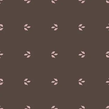 Seamless pattern cardamom on dark beige background. Cute plant sketch ornamen Stock Illustration