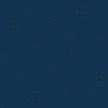 Seamless pattern cardamom on dark blue background. Cute plant sketch ornament Stock Illustration
