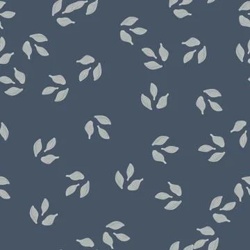 Seamless pattern cardamom on dark gray background. Cute plant sketch ornament Stock Illustration