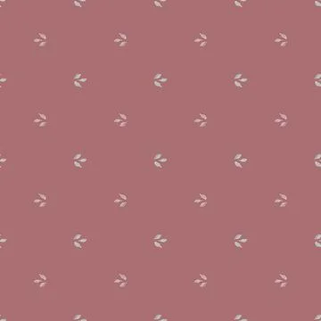 Seamless pattern cardamom on dark pink background. Cute plant sketch ornament Stock Illustration