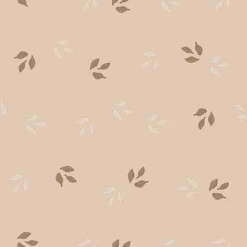 Seamless pattern cardamom on pastel background. Cute plant sketch ornament. R Stock Illustration