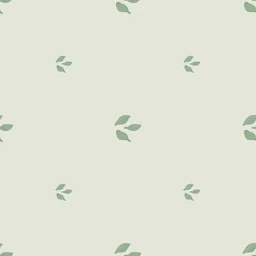 Seamless pattern cardamom on pastel green background. Cute plant sketch ornam Stock Illustration