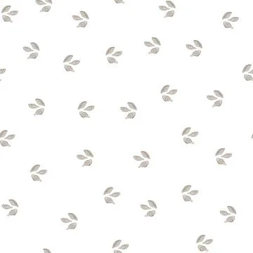 Seamless pattern cardamom on white background. Cute plant sketch ornament. Ra Stock Illustration