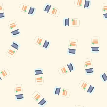 Seamless pattern care dry skin cream cartoon vector Ilustración de archivo