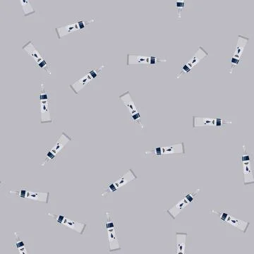 Seamless pattern care eye drop cartoon vector Stock Illustration