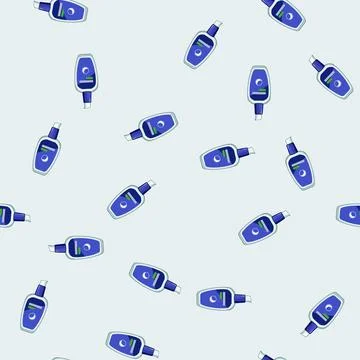Seamless pattern care night cream cartoon vector Illustrazione stock
