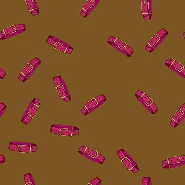 Seamless pattern care pet collar cartoon vector Stock Illustration