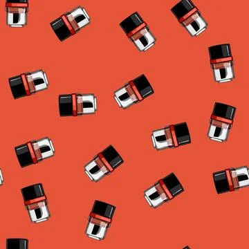 Seamless pattern care shoe polish cream cartoon vector Stock Illustration