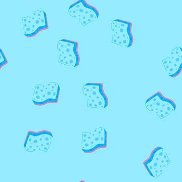 Seamless pattern care sponge hygiene cartoon vector 库存插图