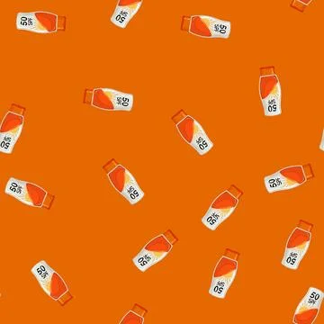 Seamless pattern care sun cream cartoon vector Illustrazione stock