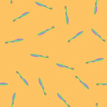Seamless pattern care toothbrush dental cartoon vector Stock Illustration