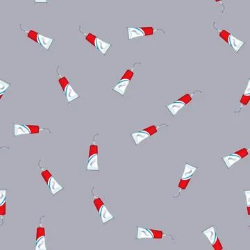 Seamless pattern care toothpaste cartoon vector sign color Illustrazione stock