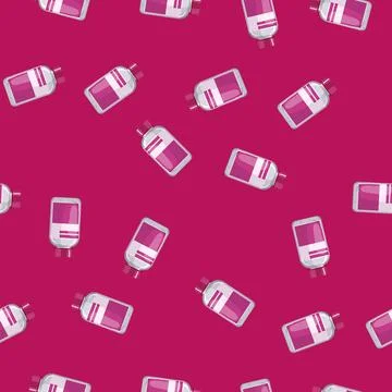 Seamless pattern care vitamin bottle cartoon vector Illustrazione stock