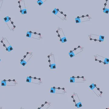 Seamless pattern cargo delivery truck cartoon vector Stock Illustration