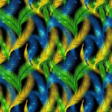 Seamless pattern. Carnival background on the black. Stock Illustration