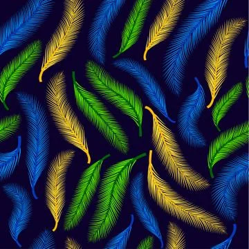 Seamless pattern. Carnival background on the dark blue. Stock Illustration