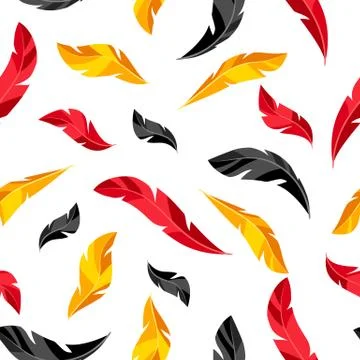 Seamless pattern with carnival feathers. Stock-Illustration