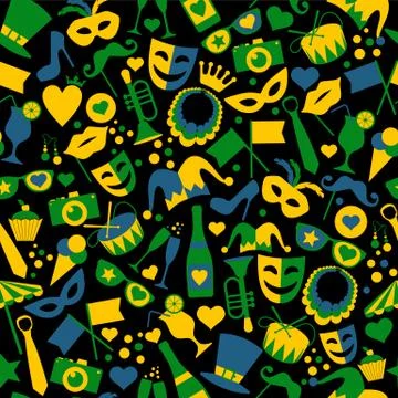 Seamless pattern of Carnival Stock Illustration