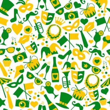 Seamless pattern of Carnival Stock Illustration