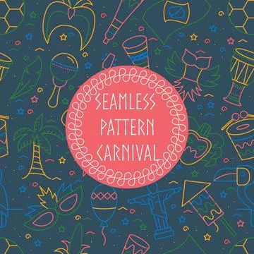 Seamless pattern carnival Illustrazione stock