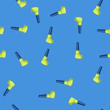 Seamless pattern carnival party whistle cartoon vector Stock Illustration