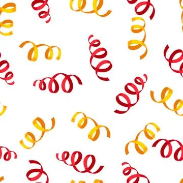 Seamless pattern with carnival streamers. 스톡 일러스트