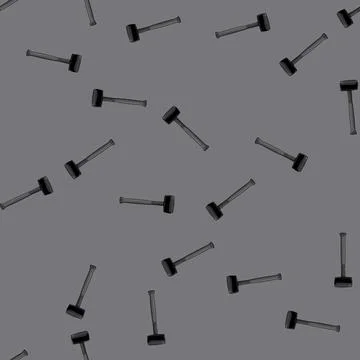 Seamless pattern carpenter hammer tool cartoon vector Stock Illustration
