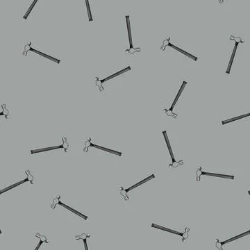 Seamless pattern carpentry hammer tool cartoon vector Stock Illustration