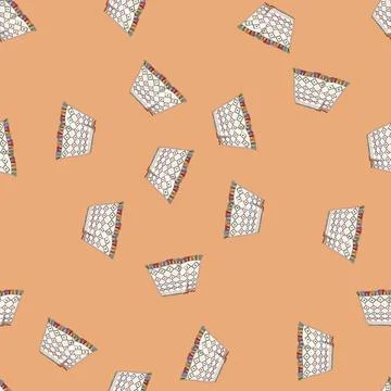 Seamless pattern carpet boho rug cartoon vector Illustrazione stock