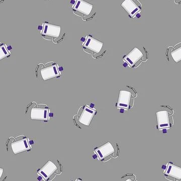 Seamless pattern carpet steam cleaner cartoon vector Stockillustratie