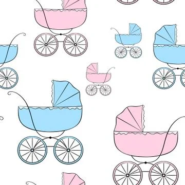 Seamless pattern with carriages 2 Stock-Illustration