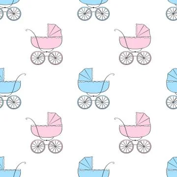 Seamless pattern with carriages Stock-Illustration