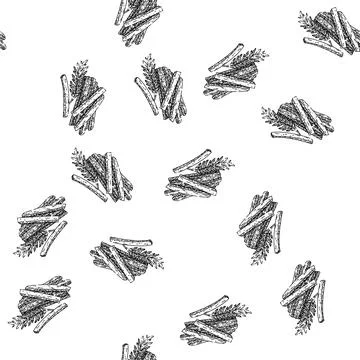 Seamless pattern carrot cut sketch hand drawn Stock Illustration