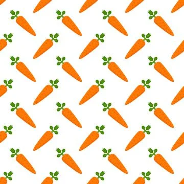 Seamless pattern with carrot, easter theme background. Stock Illustration
