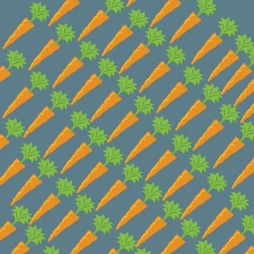 Seamless pattern with carrots on  background. Vector illustration Stock Illustration