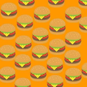 Seamless pattern with carrots on   hamburger   background. Vector illustration Stock Illustration